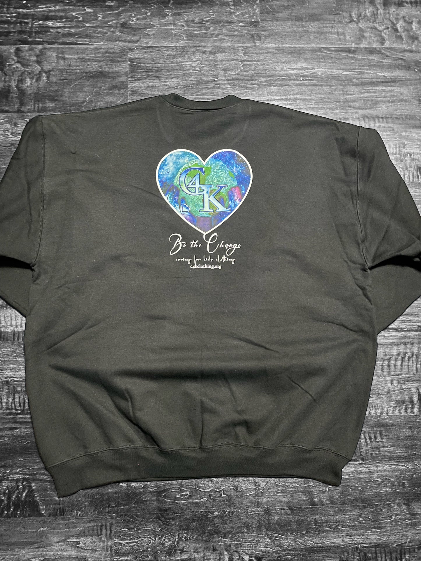 C4K Be the Change Black Crew Neck Sweatshirt